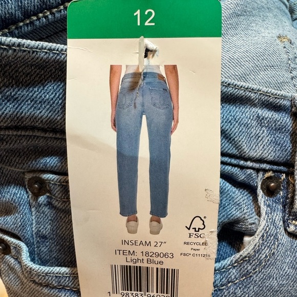 Calvin Klein High Rise Straight Leg Jeans 12 - Picture 9 of 11